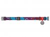 Collar WauDog Nylon Obroża nylonowa z QR-paszportem, plastikowy fastex, wzór LATO, 15mm/25-35cm