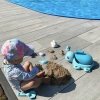 WOOPIE GREEN  Zestaw 2w1 do Piasku i Wanny Żółwik Zielony 8 el. BIODEGRADOWALNY ORGANICZNY MATERIAŁ