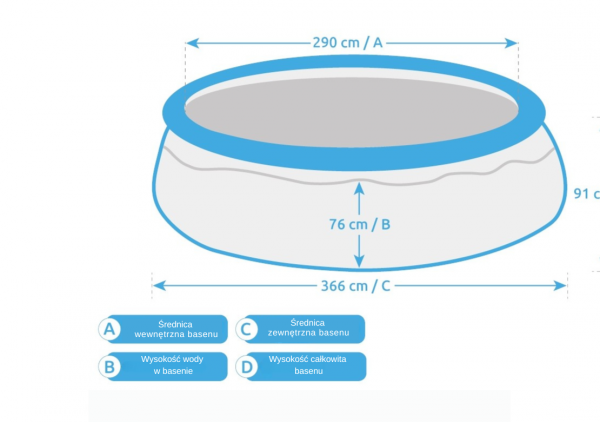 BASEN ROZPOROWY 366 x 91 cm RATAN