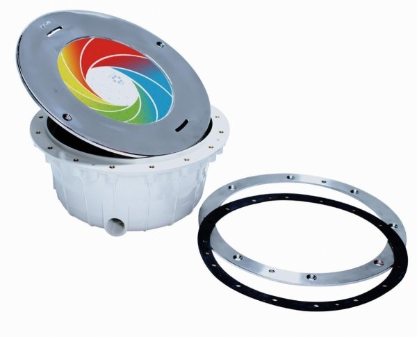 Lampa basenowa - Korpus ABS, Front stal nierdzewna - 33W RGB