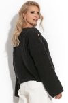 Oversizowy sweter z guziczkami F1265 tył
