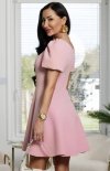 Elizabeth Chanel mini sukienka pudrowy róż tył