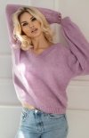 Oversizowy sweter damski lila 30083-1
