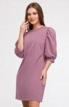 Bewear B291 sukienka z bufiastymi rękawami wrzosowa 