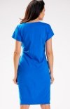 Infinite M302 sukienka midi niebieska tył