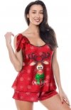 Anais Aster satynowa świąteczna piżama damska
