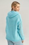 Figl M996 błękitny sweter damski tył