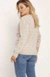 MKM SWE244 sweter beżowy tył