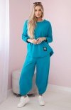 Komplet bawełniany bluza i spodnie morski