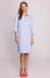Stylove S394 sukienka z łezką w dekolcie błękitna 