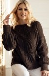 Oversizowy sweter ażurowy 30081