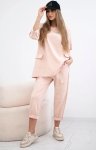 Komplet punto bluza i spodnie 7069 morelowy