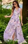  Szyfonowa długa sukienka letnia kolorowa 0209 R59