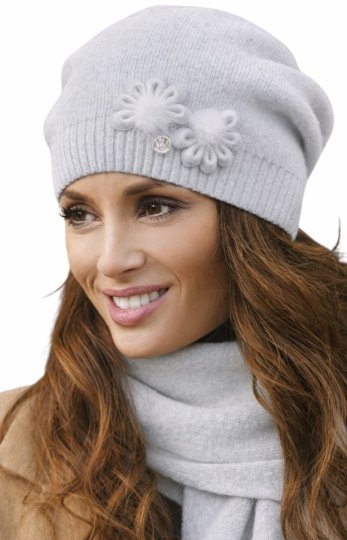 Szara czapka z wełny o eleganckim charakterze Abella 