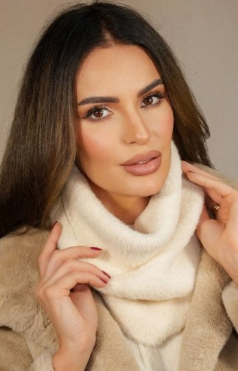 Kamea 05 ciepły komin damski beżowy