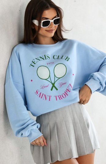 Oversizowa bluza damska Saint Tropez niebieska