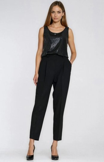 Nife eleganckie spodnie czarne typu balloon