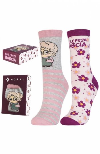 Moraj CSLB450-004 Najlepsza Babcia A'2 skarpety damskie 