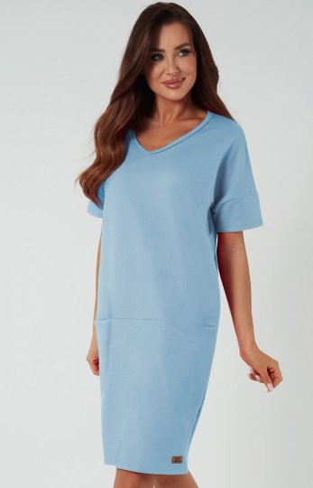 Italian Fashion Stella dresowa sukienka błękitna