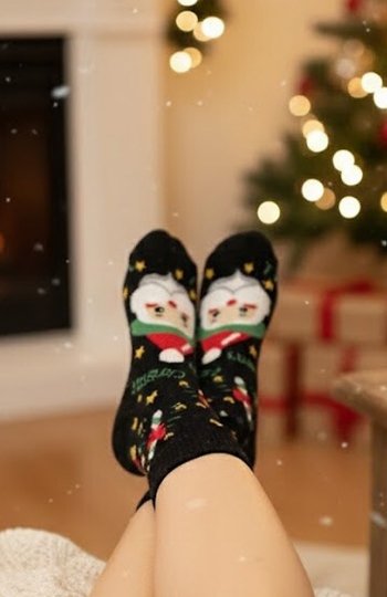 WiK 37898 Świąteczne A'2 skarpety damskie  