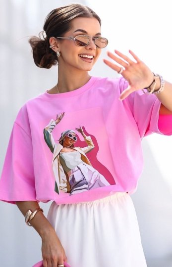 Oversizowy t-shirt damski dancing 