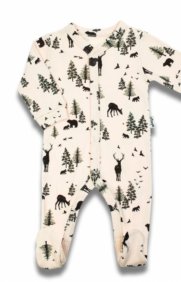 Bawełniany pajac niemowlęcy bambi-1