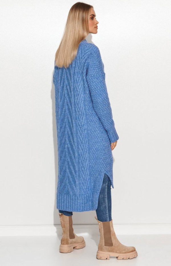 Moherowy długi sweter damski S125 ty