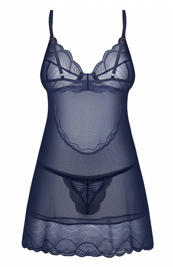Obsessive Nightly Blue Chemise koszulka damska tył