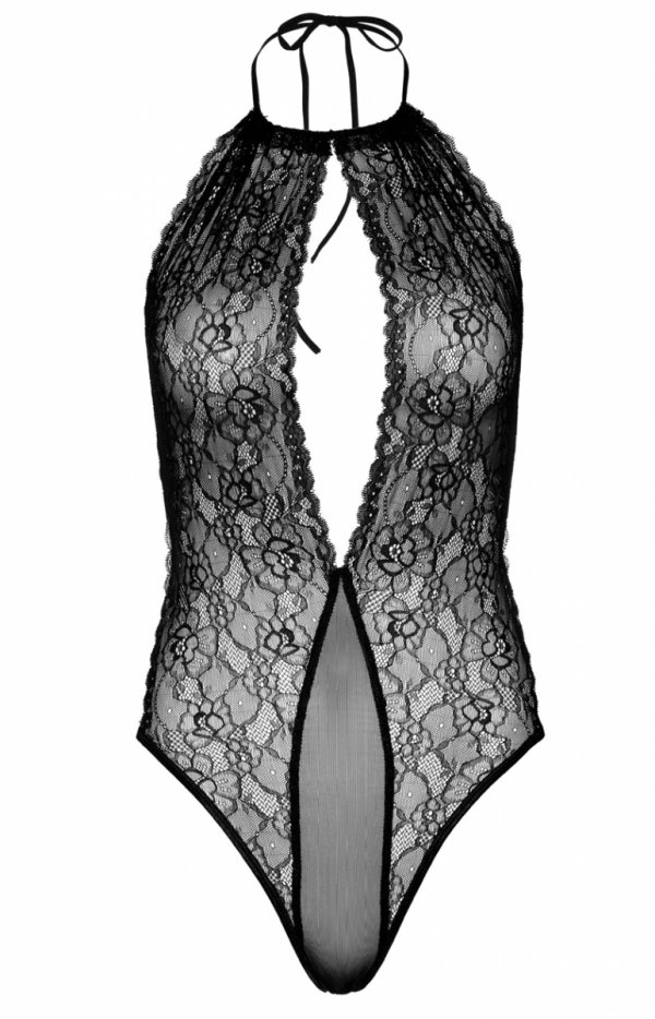 Koronkowe body z wycięciem-1
