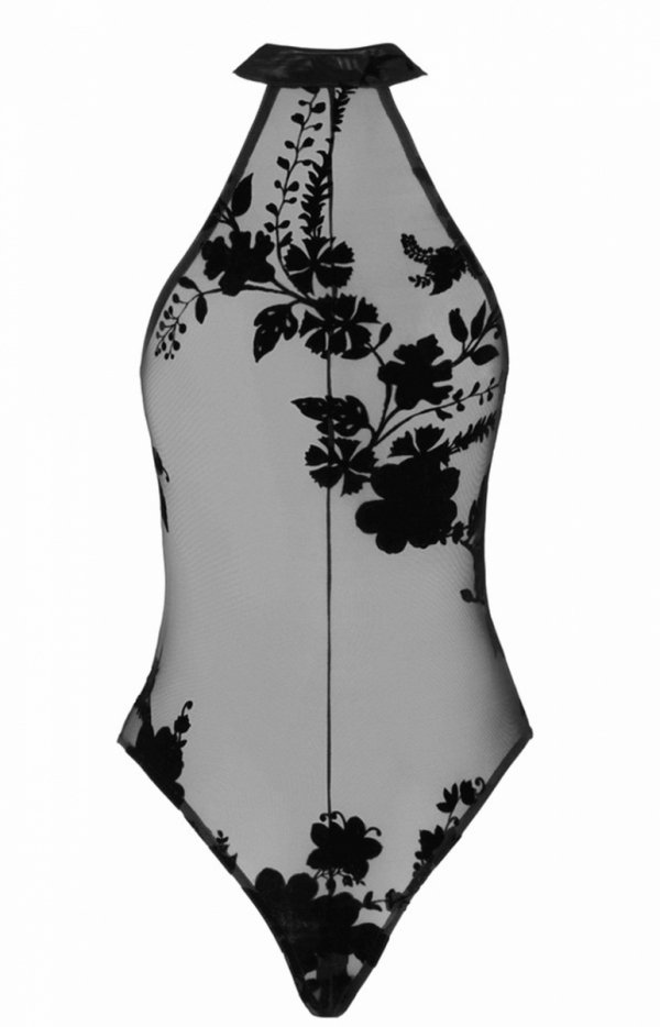 Noir F314 siateczkowe body damskie czarne tył