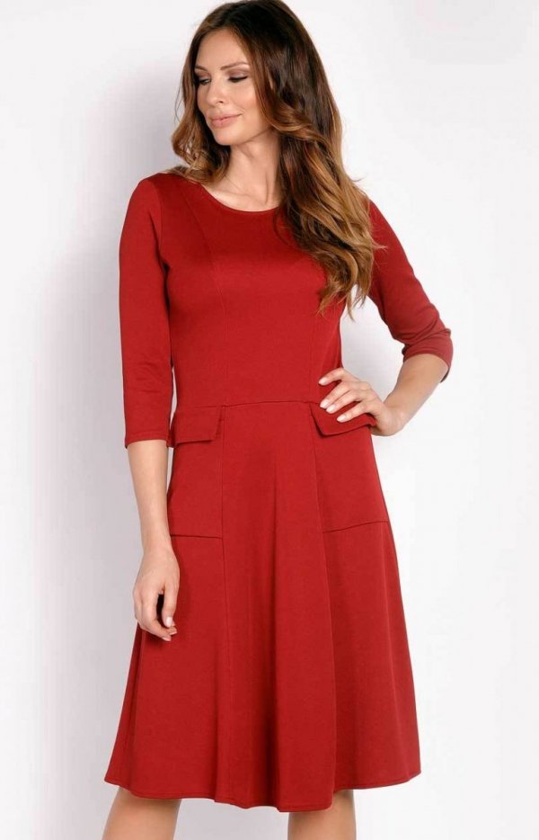 LOU LOU L012 sukienka bordowa