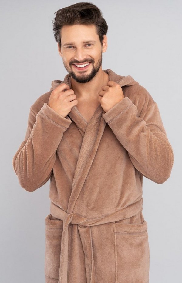 Italian Fashion Mimas szlafrok męski camel-2