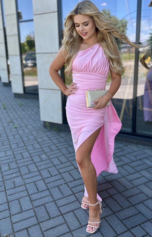 Nifiko Kylie dopasowana sukienka na jedno ramię