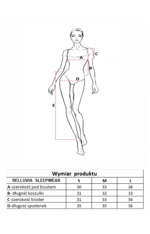 Dwuczęściowa piżama damska Belluvia beżowa