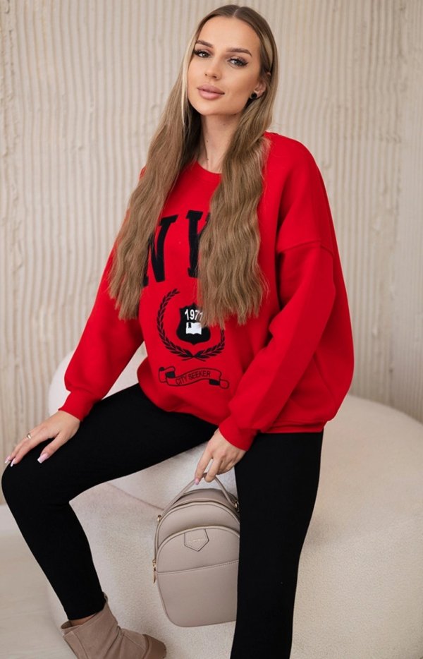 Komplet bawełniany bluza ocieplana i legginsy-1