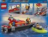 LEGO City 60373 Straż Pożarna na wodzie Łódź Strażacka Ponton 144 klocki 5+