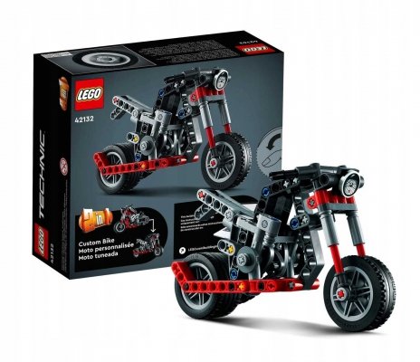 LEGO Technic 42132 Motocykl Chopper 2w1 Motor Turystyczny 163 klocki 7+