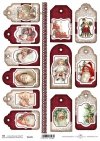 Papier für Scrapbooking-Weihnachtsmarken*Papír na scrapbooking-vánoční slova*Papel para álbumes de recortes-Navidad Etiquetas