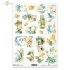 Wielkanoc, tematy wielkanocne, wiosna, kurczaczki, kurczaki, pisklęta, bazie, koszyczki, Vintage, retro, jajka, niezapominajki, królik, wieś, R830, Easter, easter themes, spring, chickens, chickadees, chicks, baskets, Vintage, retro, eggs, forget-me-nots,