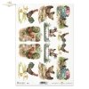 Easter motifs, Easter decorations, Easter, spring, retro, eggs, chickens, chicken, cock, roosters