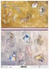 Acuarela decoupage papel pájaros, plumas, collage*Aquarell Decoupage Papier Vögel, Federn, Collage*Акварельная бумага для декупажа птицы, перья, коллаж