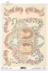 medallion, medallions, portraits, flower, flowers, decoration, decorations, ornament, ornaments, retro, vintage, Pflanze und Blumenornamente, Blumen, Medaillons mit Porträts, plantas y florales adornos, flores