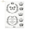 Retro, Vintage, czar dawnych przedmiotów, wieńce, wieniec, korona, motyl, home sweet home, R517, Retro, Vintage, charm of old objects, wreaths, wreath, crown, butterfly, home sweet home, Retro, Vintage, Charme alter Gegenstände, Kränze, Kranz, Krone, Schm