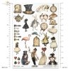 Baśniowe elementy, szachy, Alicja, dziewczynka, Kapelusznik, symbole kart, Biały Królik, kapelusz, karty, zegarek, filiżanka, flaming, gąsienica*Fairy tale elements, chess, Alice, girl, Hatter, card symbols, White Rabbit, hat, cards, watch, cup, flamingo,