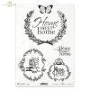 Retro, Vintage, charm of old objects, wreaths, wreath, crown, butterfly, home sweet home, R516