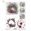 zimowe wianki, wianek, wieniec, wieńce, Winter Wreath, gwiazda betlejemska, zima, śnieg, Boże Narodzenie, Święta Bożego Narodzenia, choinka, dzieci, bałwan, bałwanek, retro, miniatura, miniatury, rośliny 3D, 3D efekt, winter garland