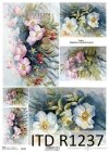 Papier decoupage malarstwo współczesne, kwiaty*Paper decoupage contemporary painting, flowers