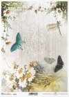 Vintage-Papier decoupage, Blumen, Schmetterlinge*Vintage papel decoupage, flores, mariposas