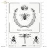 Retro, Vintage, czar dawnych przedmiotów, wieńce, wieniec, korona, mucha, ważka, home sweet home, R519, Retro, Vintage, charm of old objects, wreaths, wreath, crown, fly, dragonfly, home sweet home, 