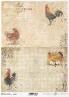 papel de arroz decoupage gallinas, pollos, gallos*Reispapier Decoupage, Hühner, Hähne*рисовая бумага декупаж цыплят, куры, петухи